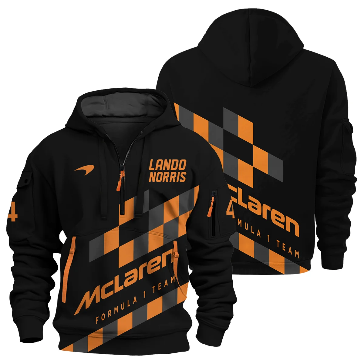 Lando Norris McLaren F1 Exclusive Logo Hoodie Half Zip BLMCL10425A63HZ