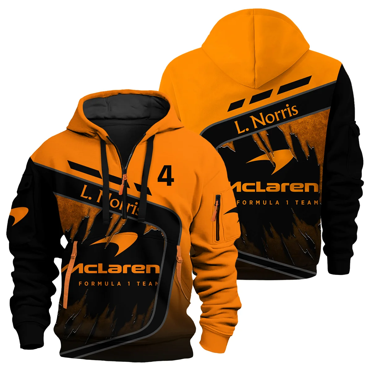 Lando Norris McLaren F1 Exclusive Logo Hoodie Half Zip BLMCL3425A13HZ