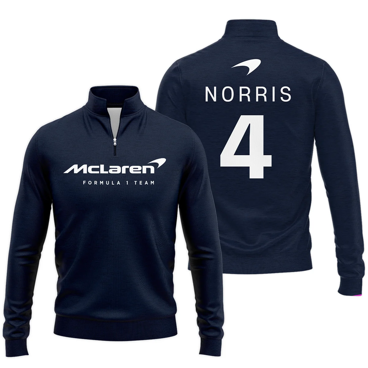 Lando Norris McLaren F1 Exclusive Logo Quarter-Zip Sweatshirt BLF1270325A2MCLQZS - Navy