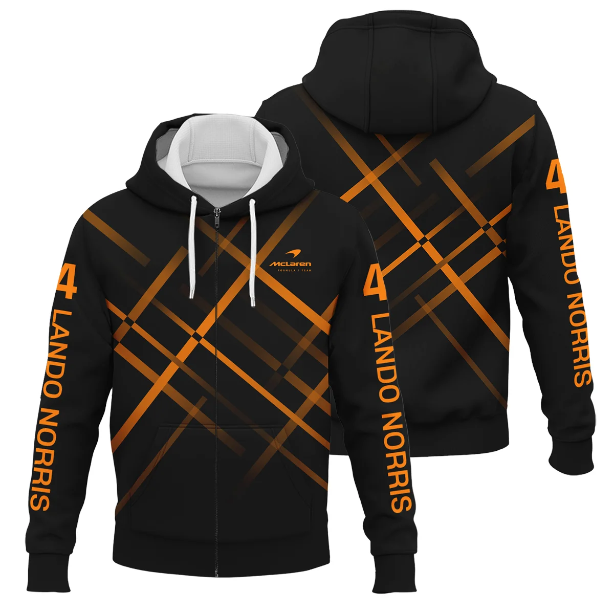 Lando Norris McLaren F1 Exclusive Logo Zipper Hoodie BLMCL3425A2ZHD
