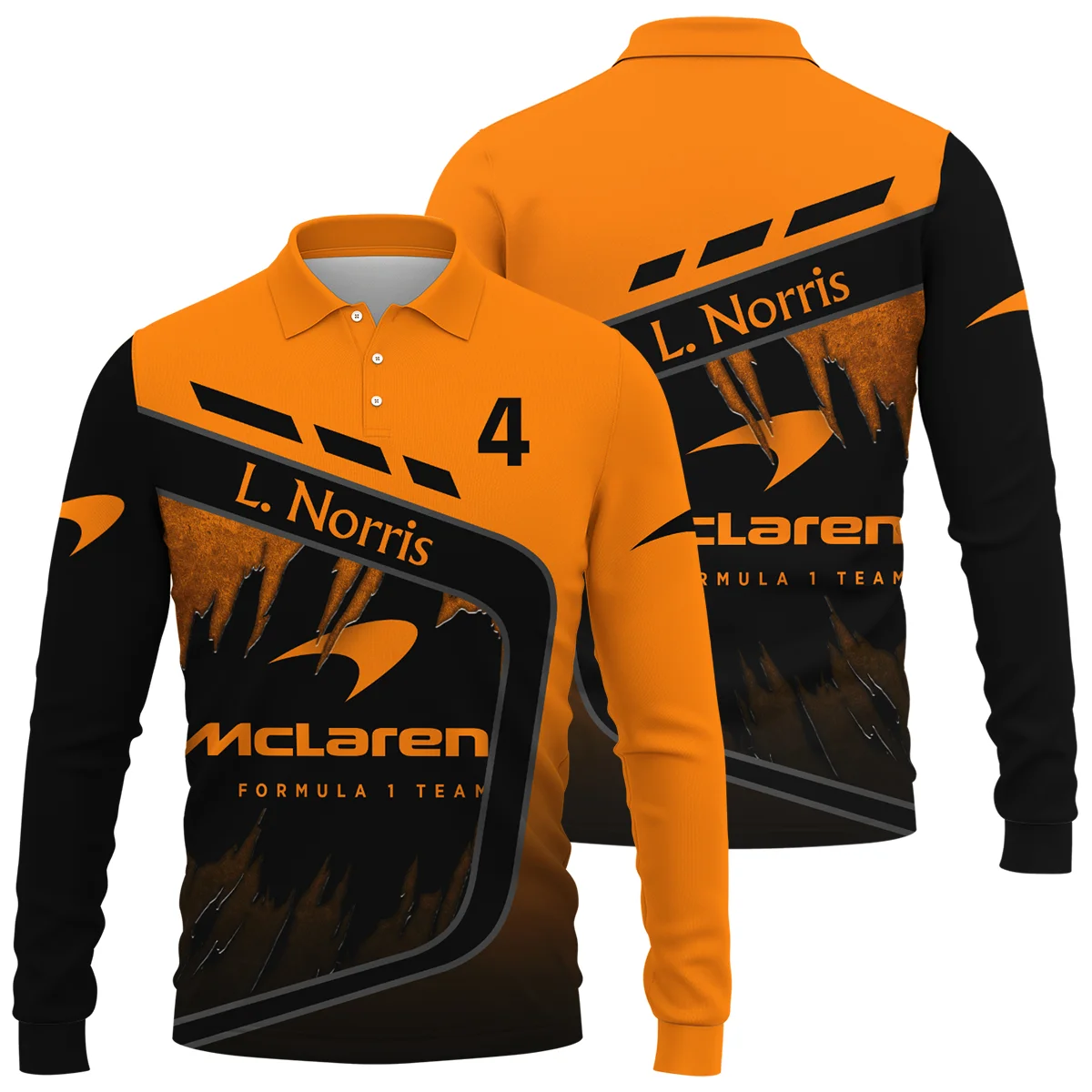 Lando Norris McLaren F1 Long Polo Shirt All Over Prints BLMCL3425A1LPL