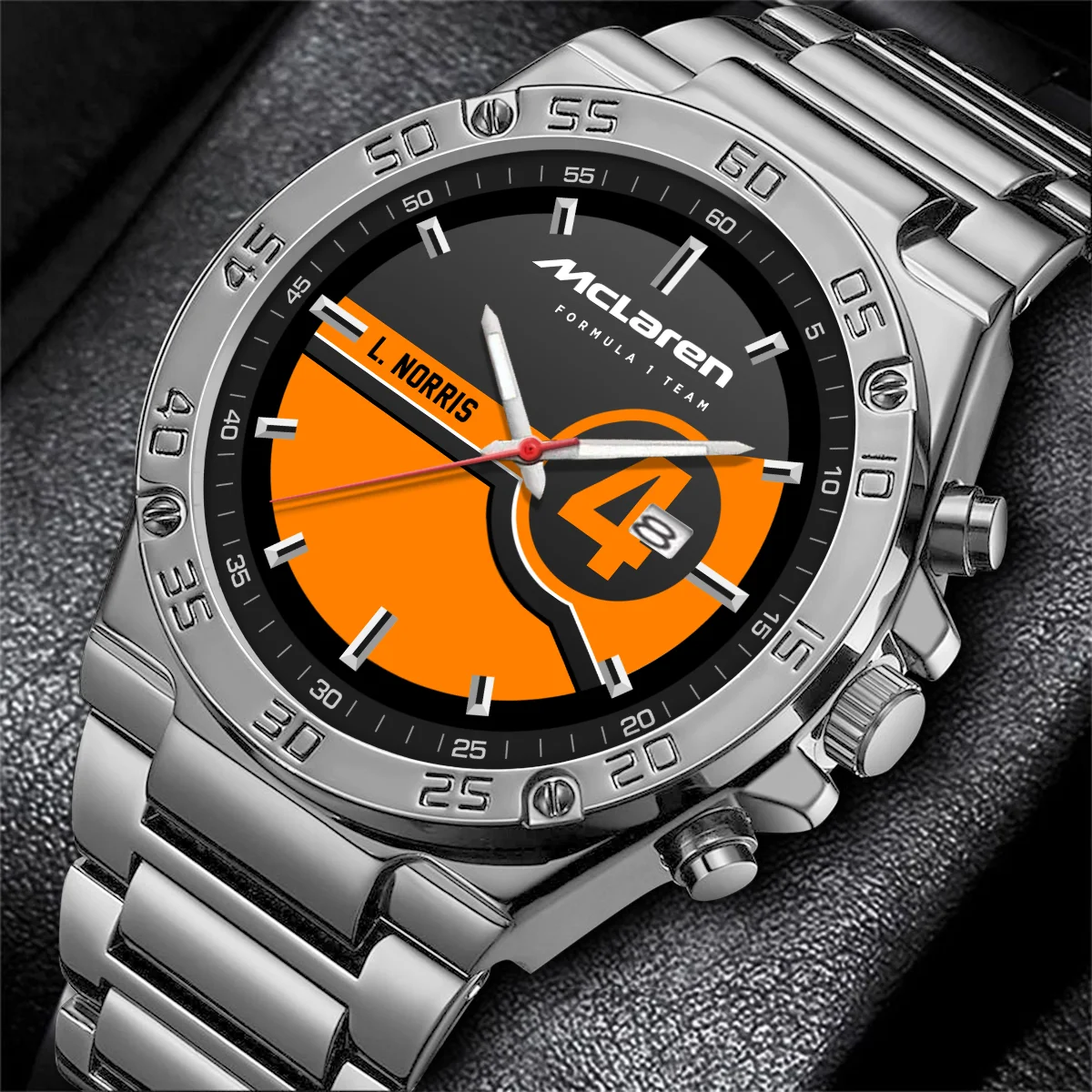 Lando Norris McLaren F1 Stainless Steel Watch BLF1R31325A3NR - White