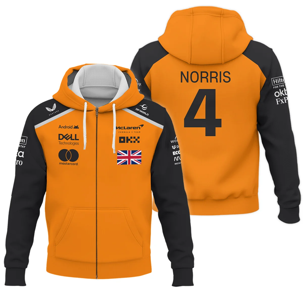 Lando Norris McLaren Formula One Exclusive Logo Zipper Hoodie BLF1290325A1MCLZHD