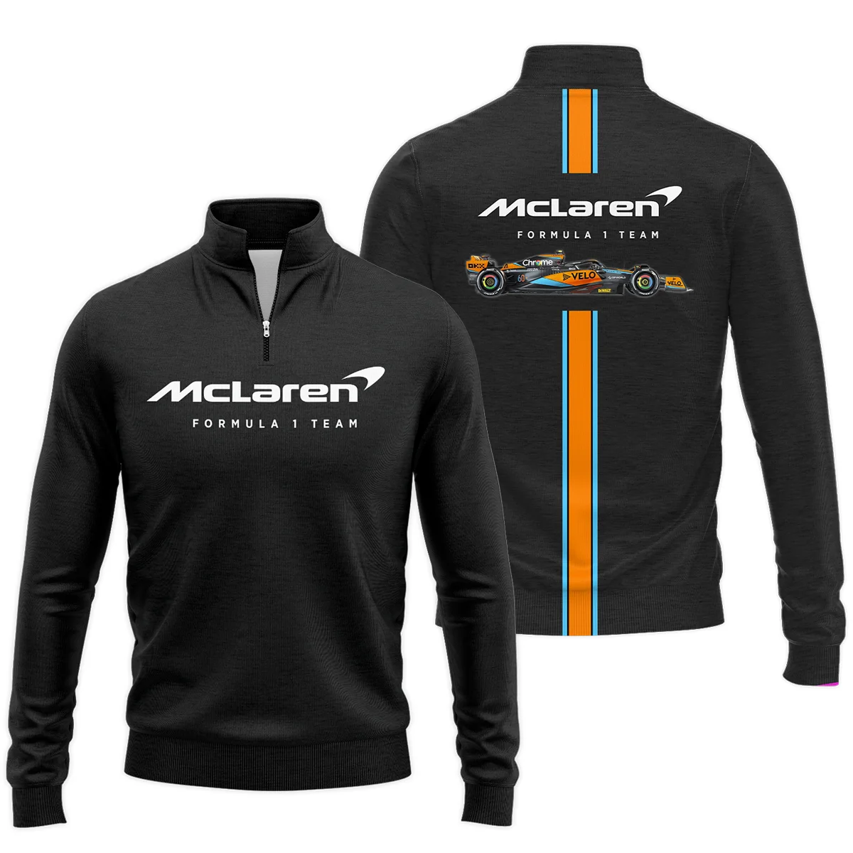 McLaren F1 Exclusive Logo Quarter-Zip Sweatshirt BLF1270325A1MCLQZS - Black