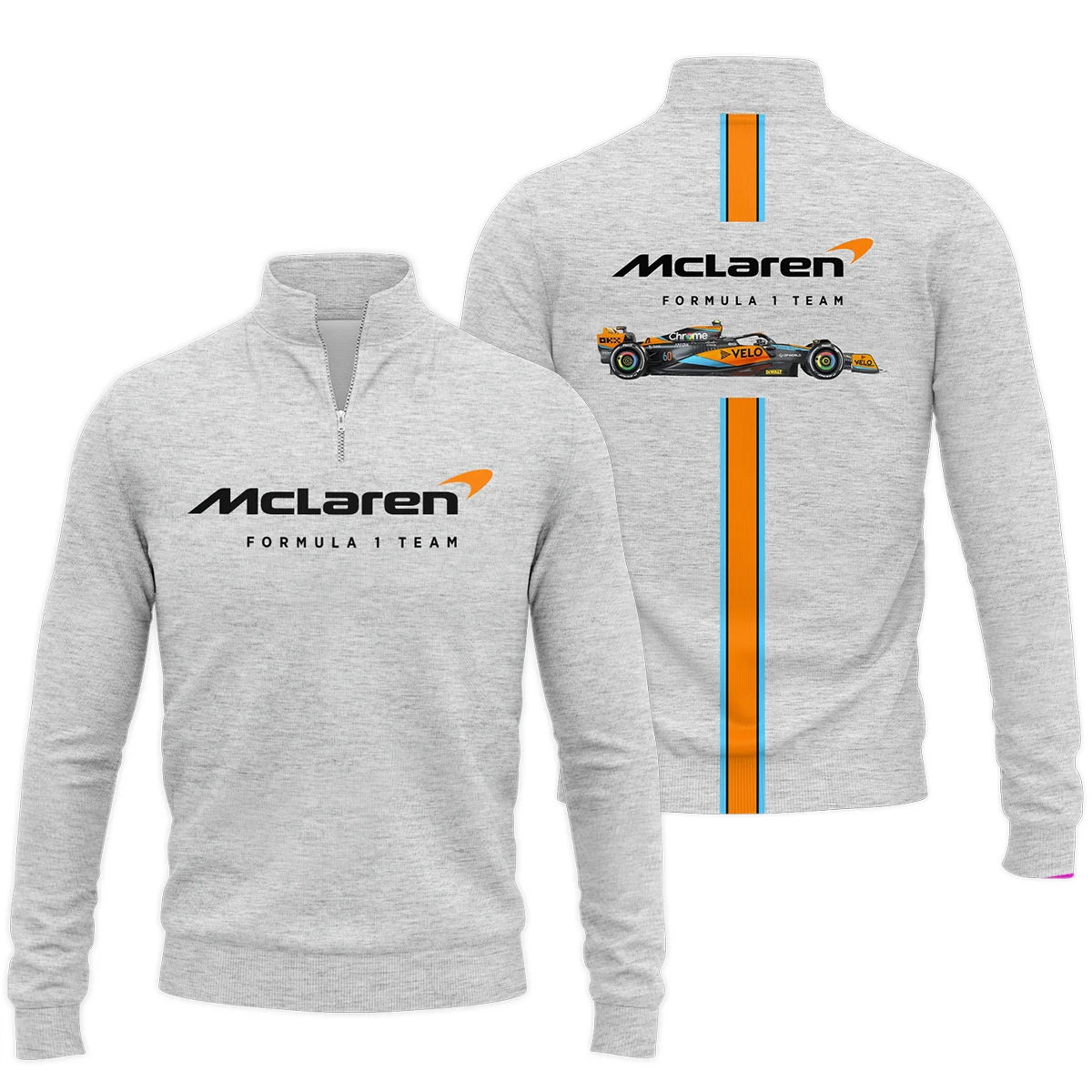 McLaren F1 Exclusive Logo Quarter-Zip Sweatshirt BLF1270325A1MCLQZS - White