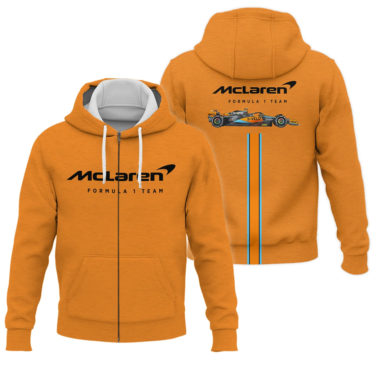 McLaren F1 Exclusive Logo Zipper Hoodie BLF1270325A1MCLZHD - Orange