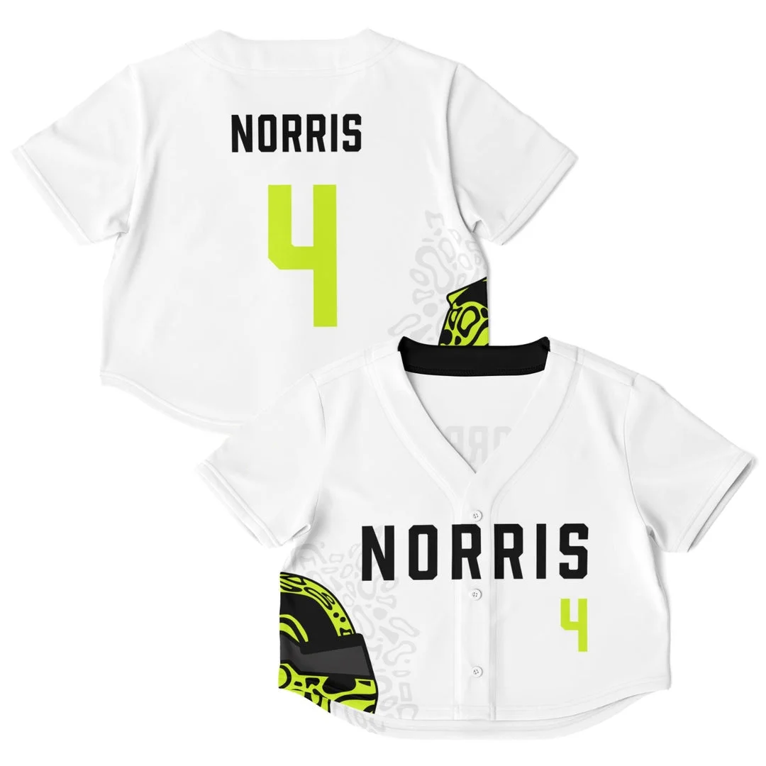 Norris - Fluro Helmet White - McLaren F1 Crop Top Jerseys BLNR16425A3CTJS