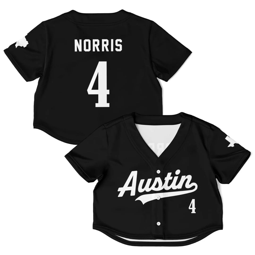 Norris - Jet Black Austin - McLaren F1 Crop Top Jerseys BLNR16425A4CTJS