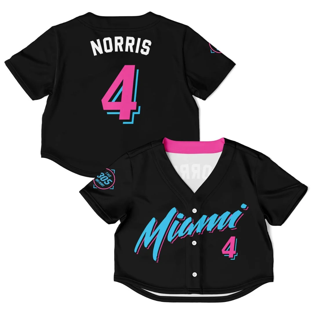 Norris - Miami Black - McLaren F1 Crop Top Jerseys BLNR16425A12CTJS