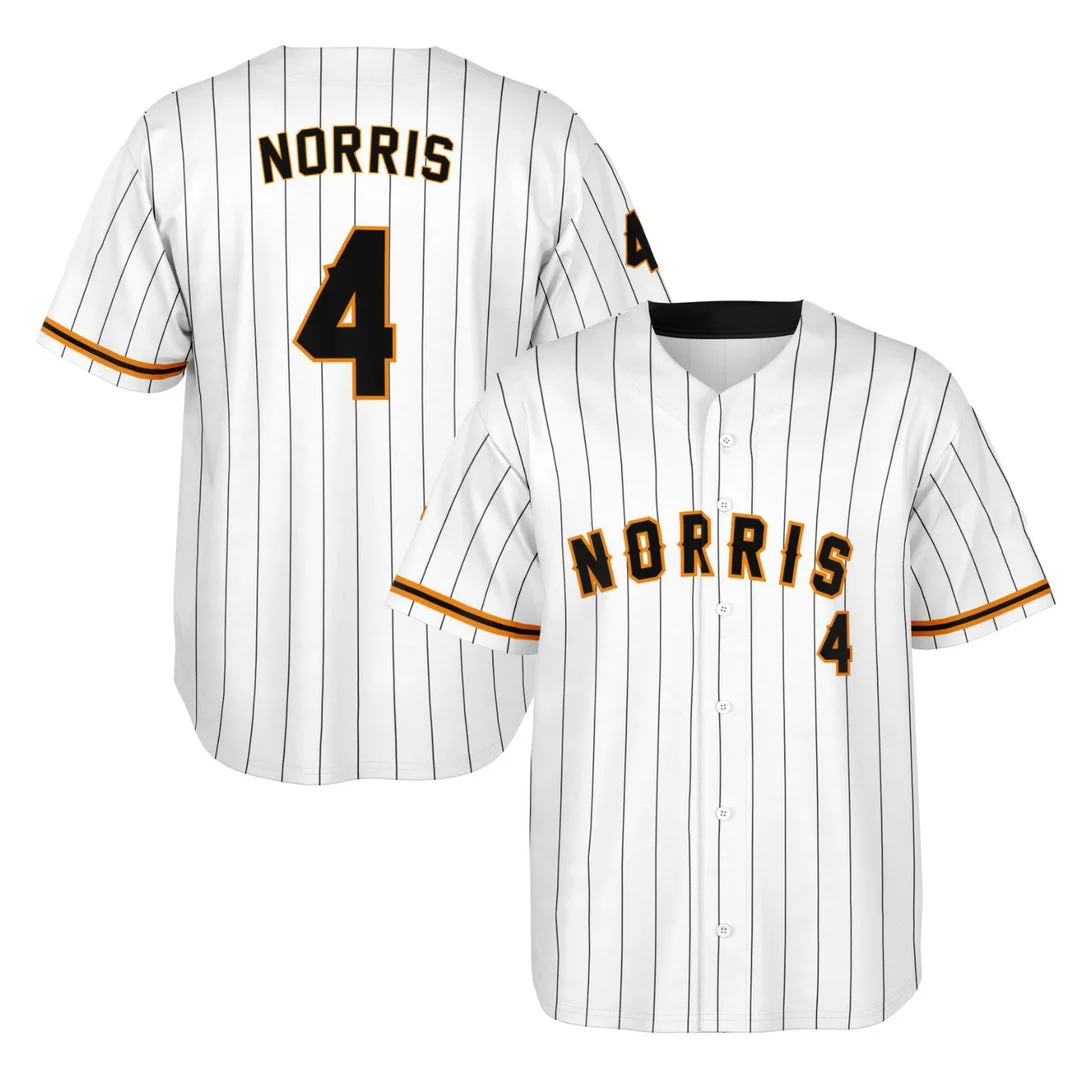 Norris - Pinstripe - McLaren F1 Baseball Jerseys BLNR16425A19BBJS