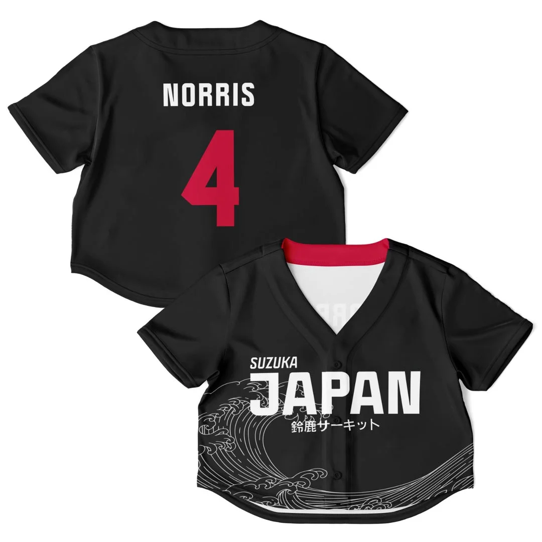 Norris - Suzuka Great Wave Black - McLaren F1 Crop Top Jerseys BLNR16425A21CTJS