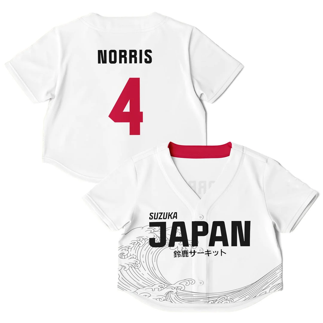 Norris - Suzuka Great Wave White - McLaren F1 Crop Top Jerseys BLNR16425A22CTJS