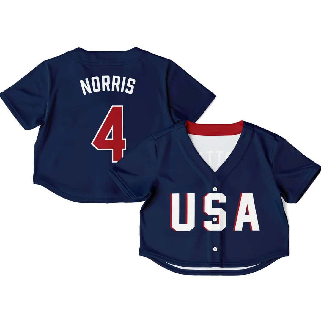 Norris - USA GP - McLaren F1 Crop Top Jerseys BLNR16425A23CTJS