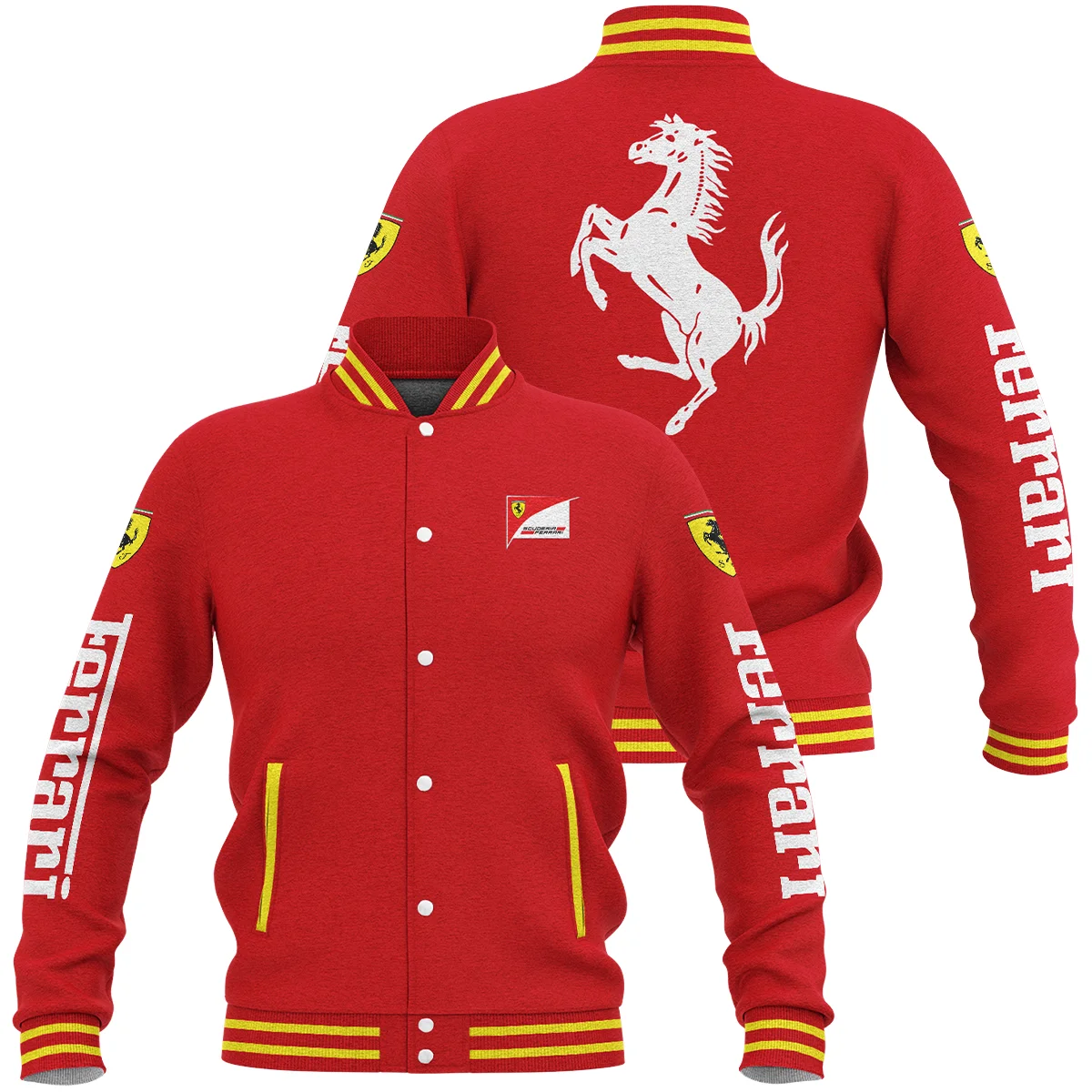 Scuderia Ferrari F1 Baseball Jacket BLFRR4425A1 - Style 4