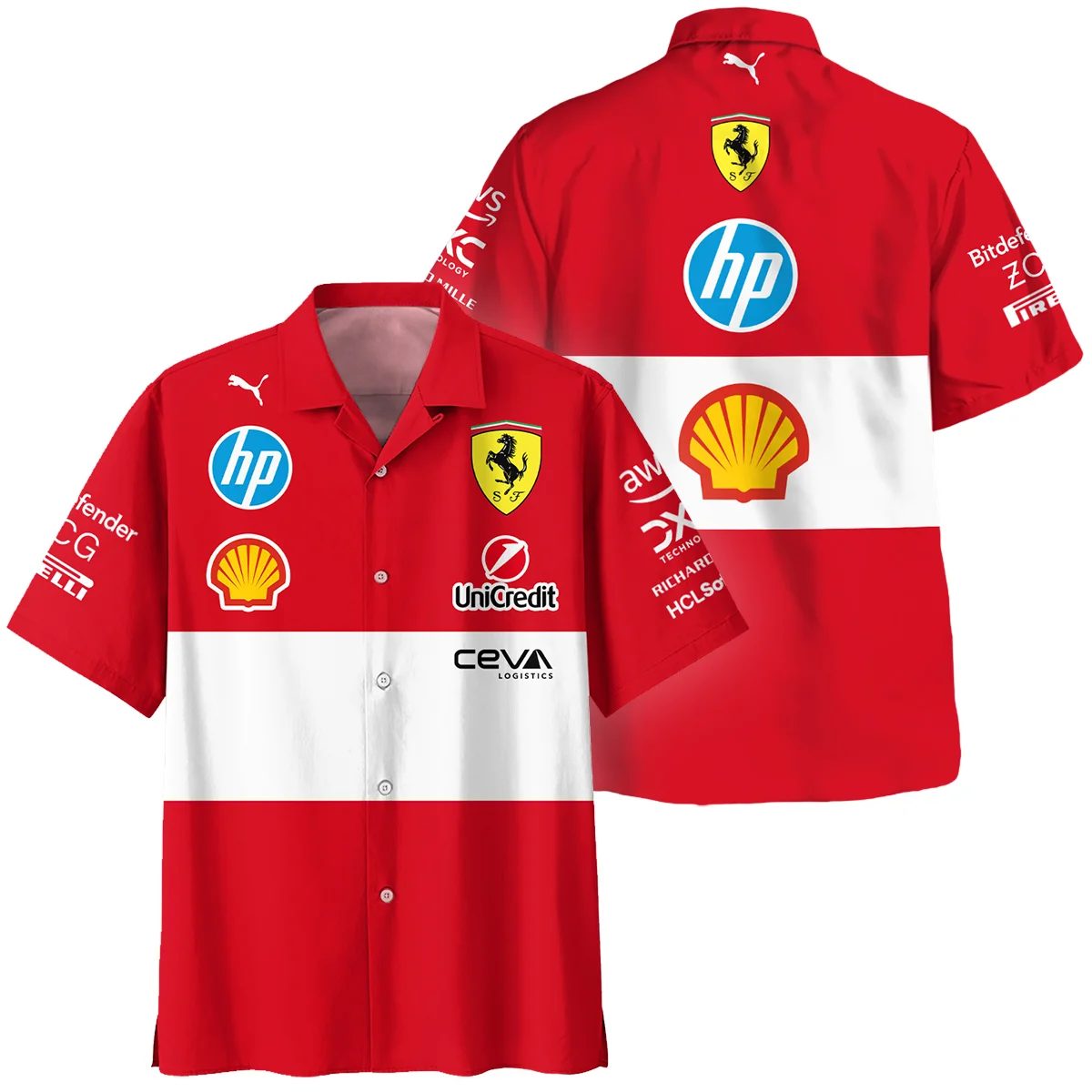 Scuderia Ferrari Racing F1 Hawaiian Shirt All Over Prints BLF1R19325A6HW