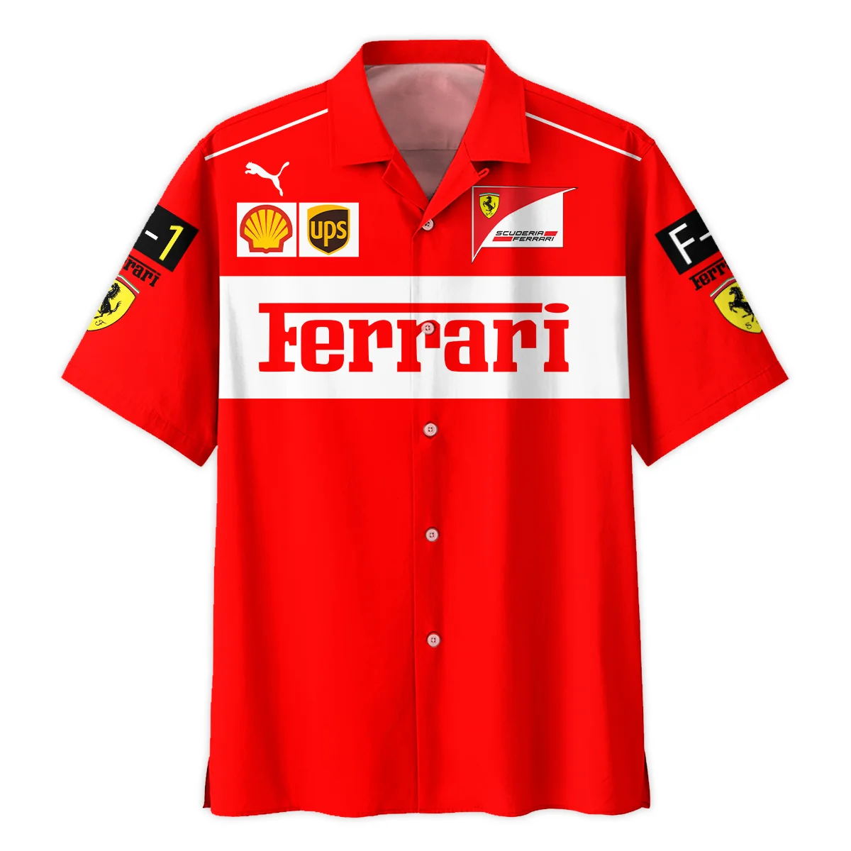 Scuderia Ferrari Racing F1 Hawaiian Shirt All Over Prints BLF1R21325AHW - Red