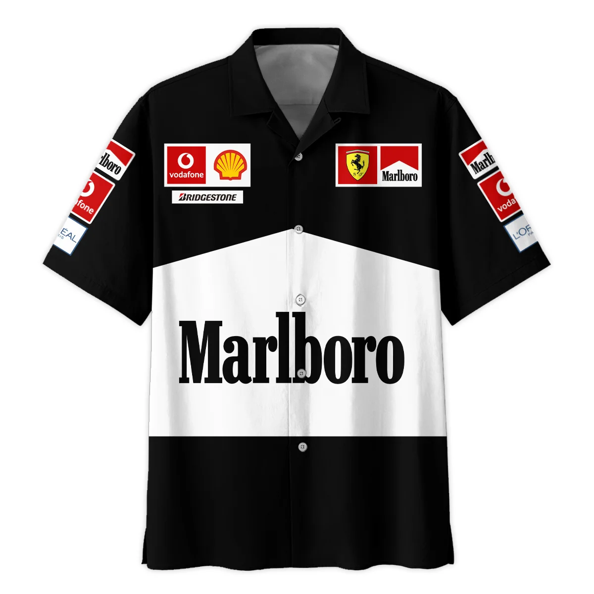 Scuderia Ferrari Racing F1 Hawaiian Shirt All Over Prints BLF1R26325AHW - Black 2