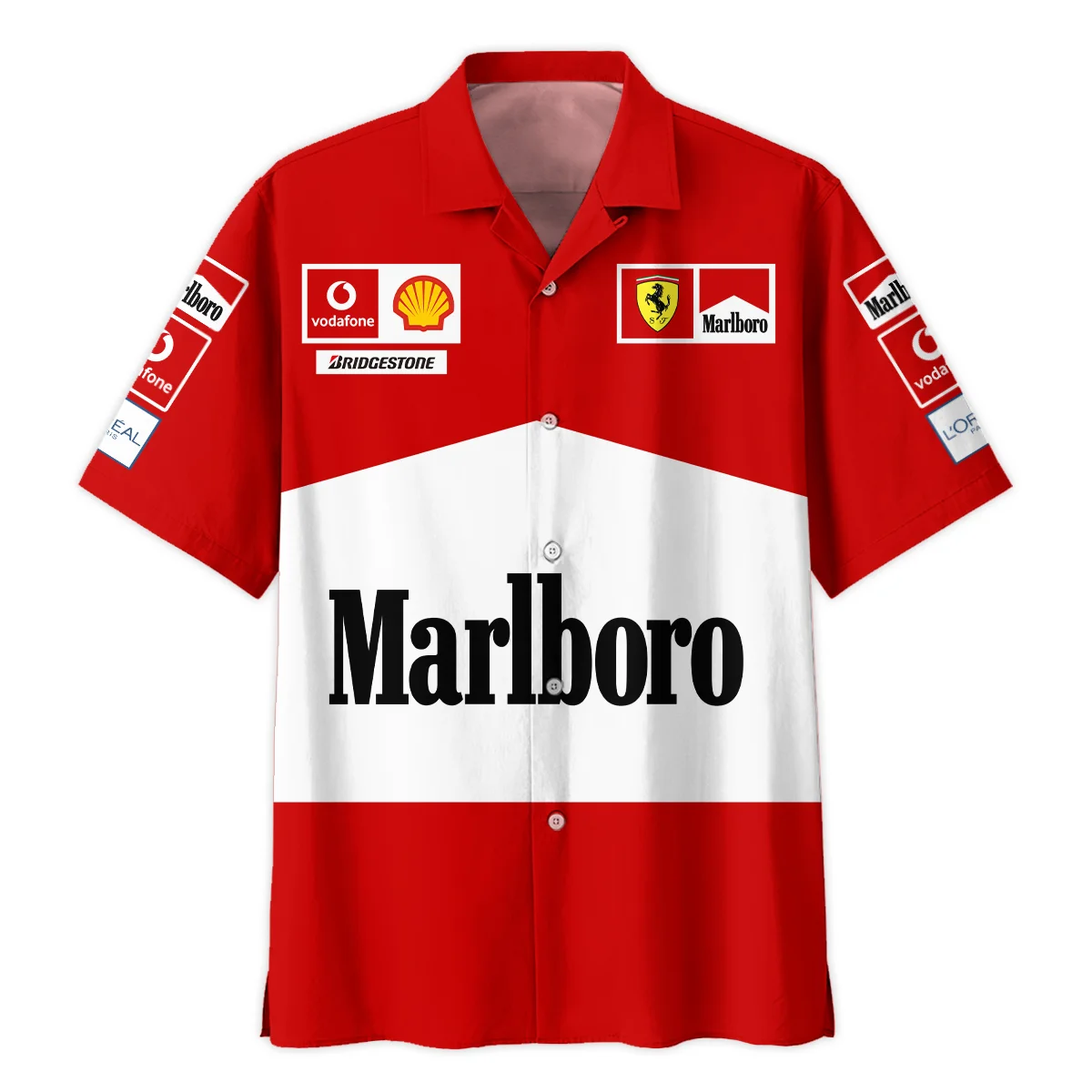 Scuderia Ferrari Racing F1 Hawaiian Shirt All Over Prints BLF1R26325AHW - Red 2
