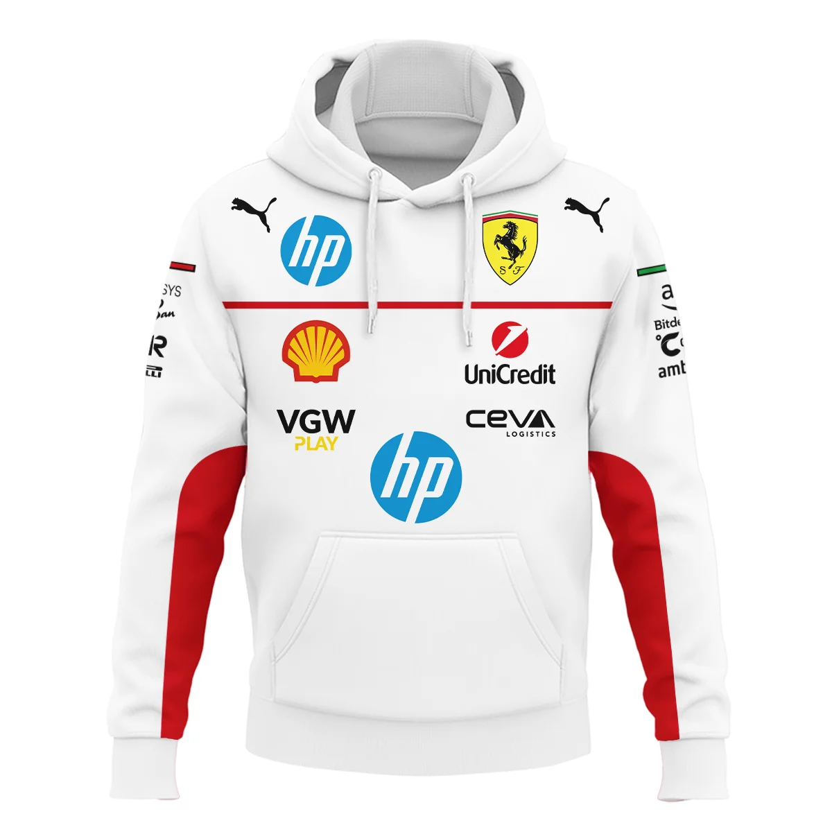 Scuderia Ferrari Racing F1 Hoodie All Over Prints BLF1R23325AHD - White