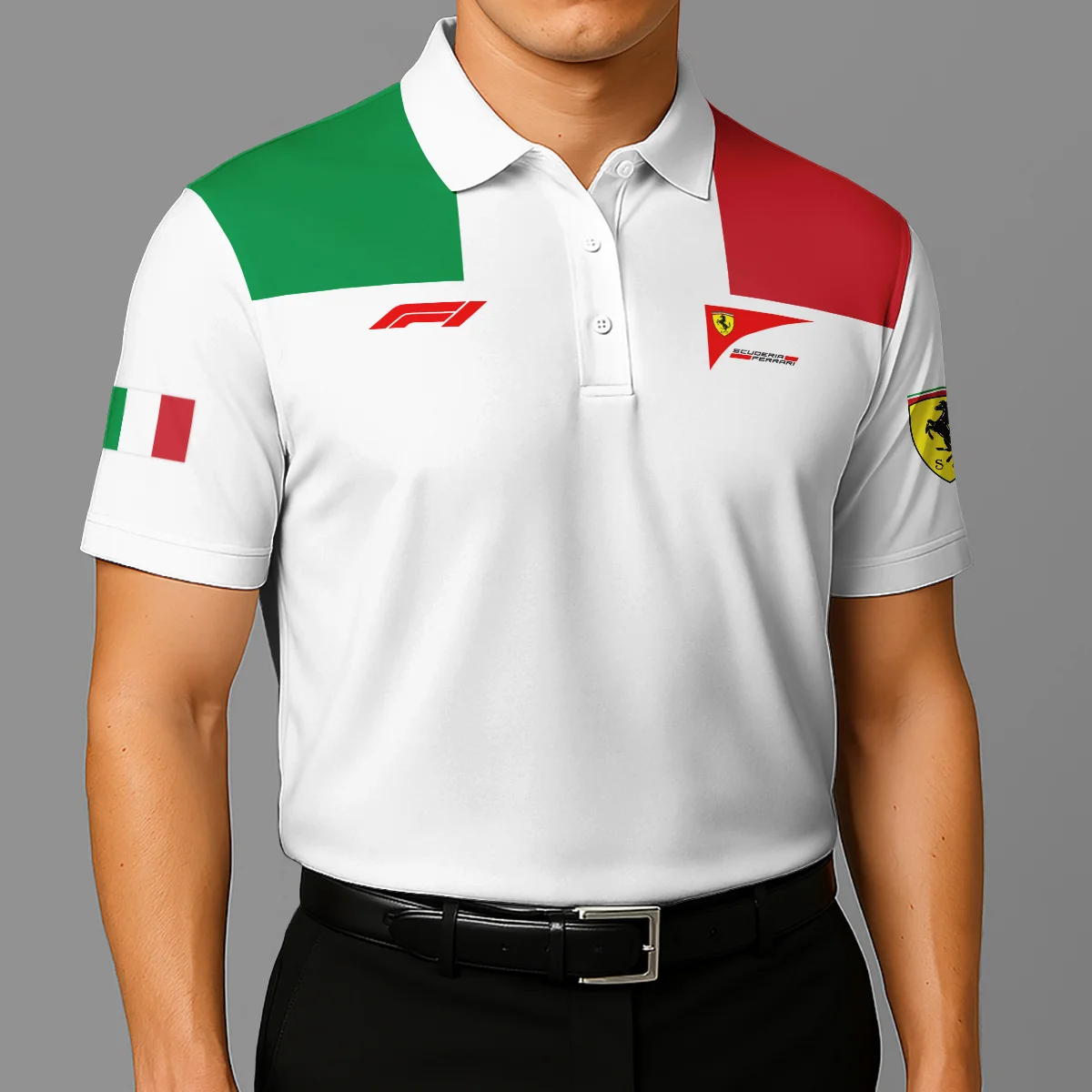 Scuderia Ferrari Racing F1 Polo Shirt All Over Prints Polo Shirt BLFRR2425A1PL