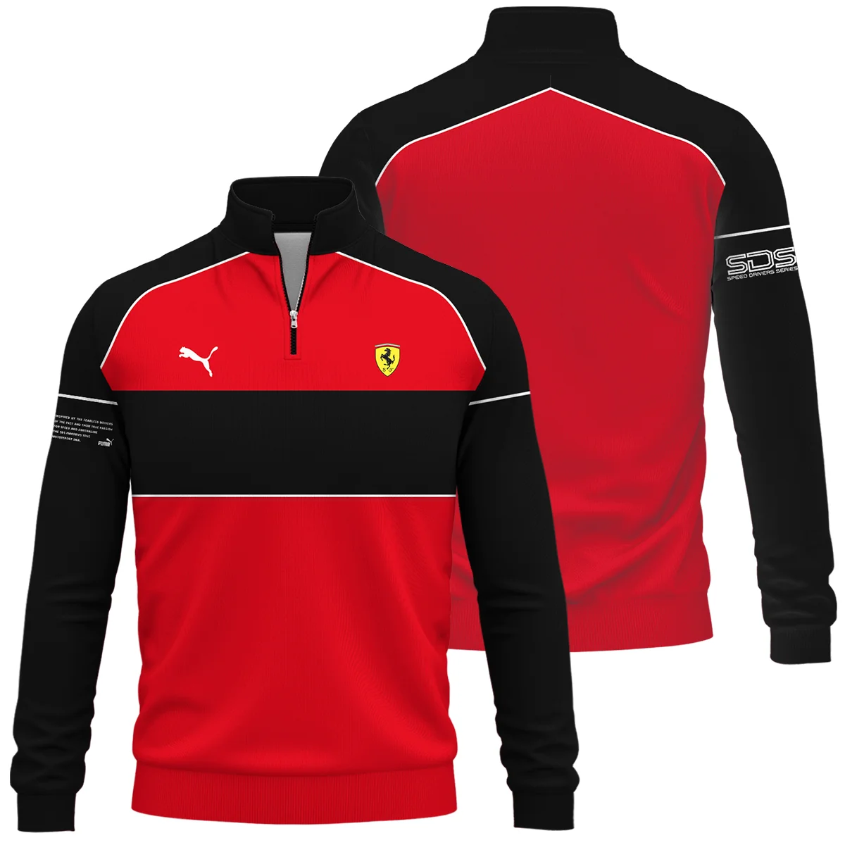 Scuderia Ferrari Racing F1 QuarterZip-Sweatshirt All Over Prints BLF1R19325A4QTZ