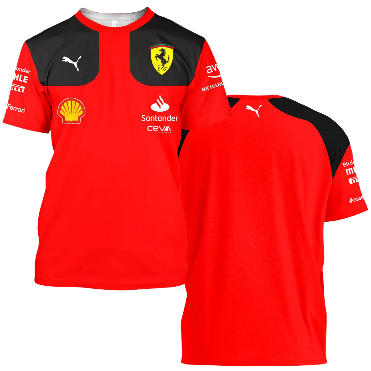 Scuderia Ferrari Racing F1 T-Shirt All Over Prints BLF1R19325A2TS