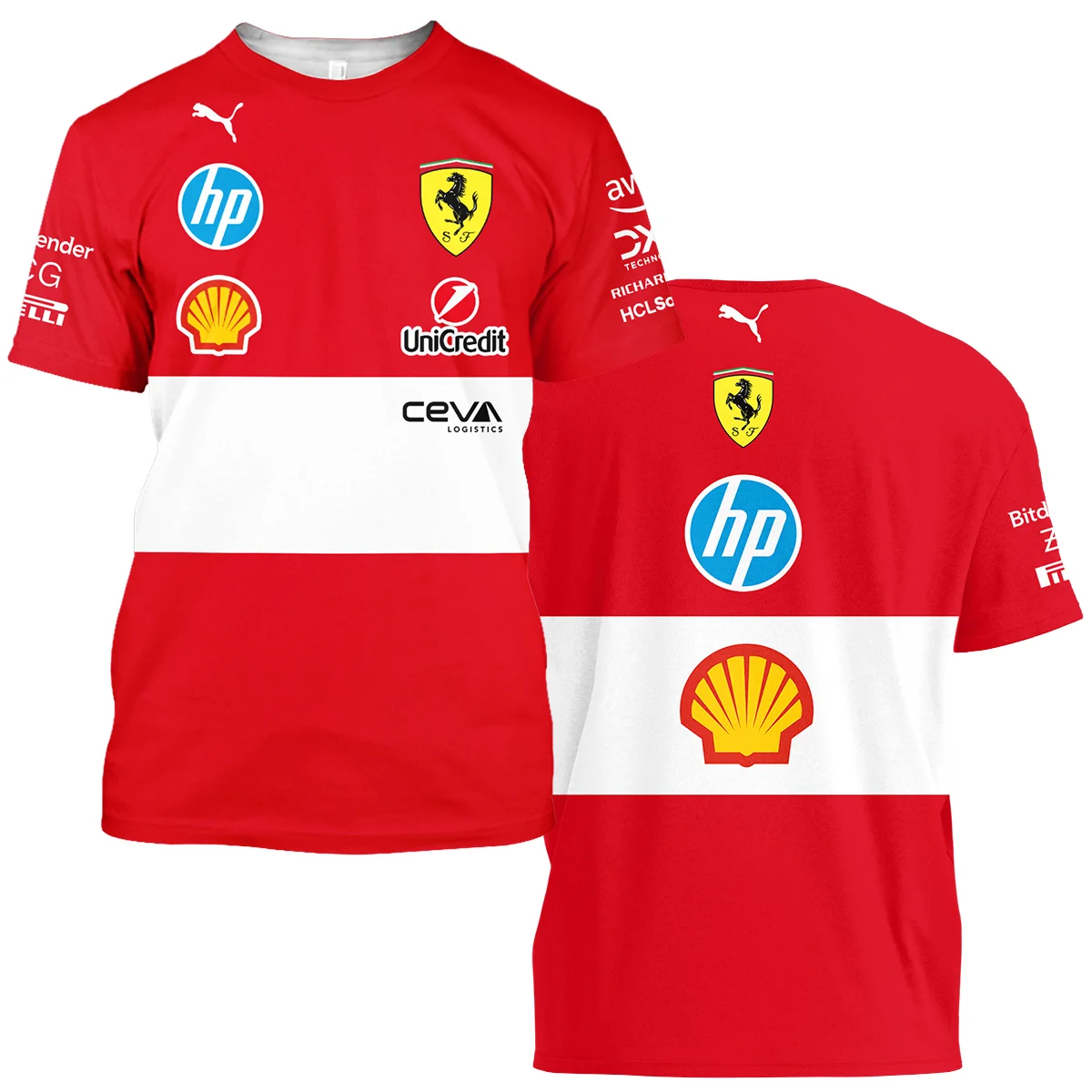 Scuderia Ferrari Racing F1 T-Shirt All Over Prints BLF1R19325A6TS
