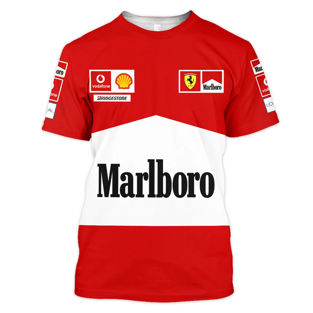 Scuderia Ferrari Racing F1 T-Shirt All Over Prints BLF1R26325ATS - Red 2