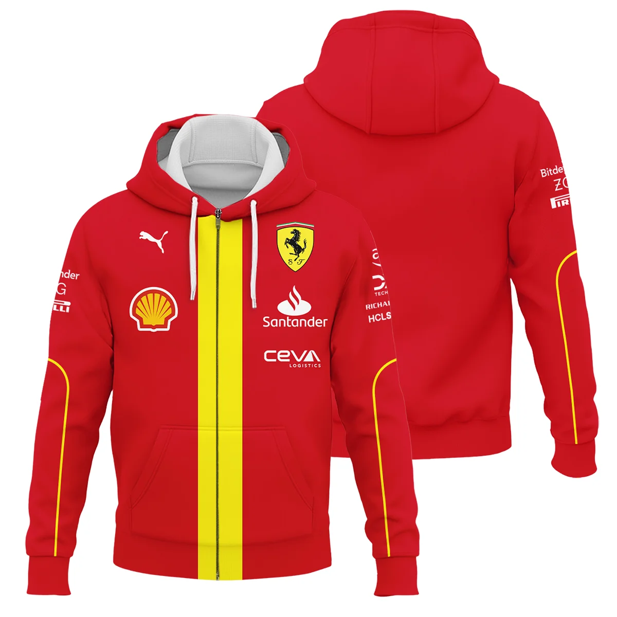 Scuderia Ferrari Racing F1 Zipper Hoodie All Over Prints BLF1R19325A3ZHD