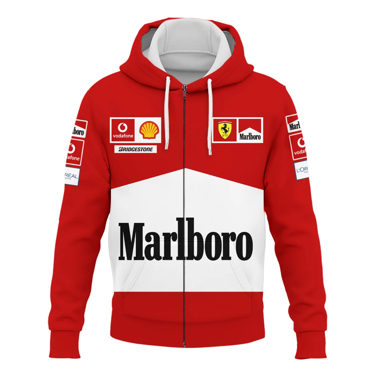 Scuderia Ferrari Racing F1 Zipper Hoodie All Over Prints BLF1R26325AZHD - Red 2