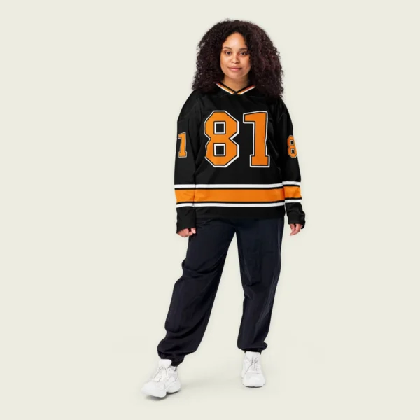 Oscar Piastri McLaren F1 V Neck Hockey Jersey BLF18525A1HJY - Black - Image 3