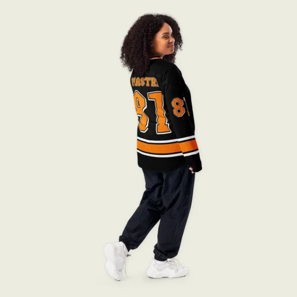 Oscar Piastri McLaren F1 V Neck Hockey Jersey BLF18525A1HJY - Black - Image 4