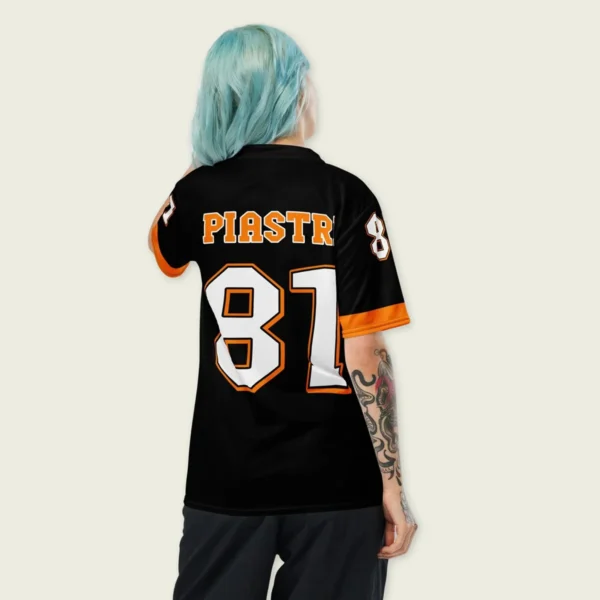 Oscar Piastri McLaren F1 Cross V-neck Jersey BLF18525B2VY - Black - Image 4
