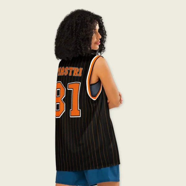 Oscar Piastri McLaren F1 Basketball Jersey BLF18525C1LBX - Pinstripe - Image 4