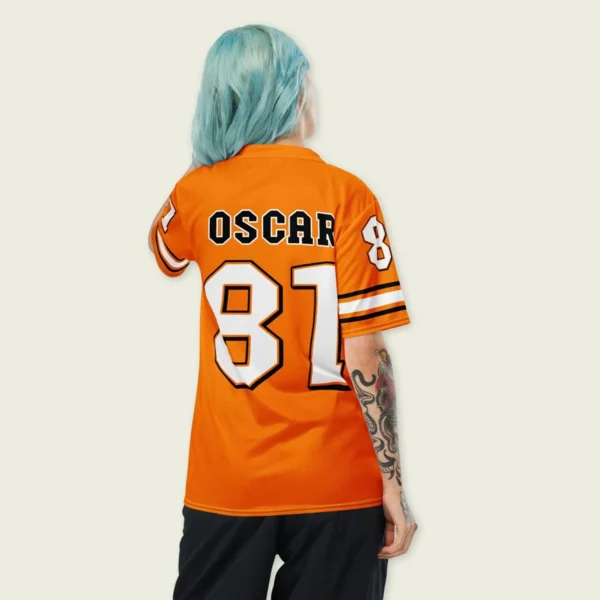 Oscar Piastri McLaren F1 Cross V-neck Jersey BLF18525B4VY - Papaya - Image 5