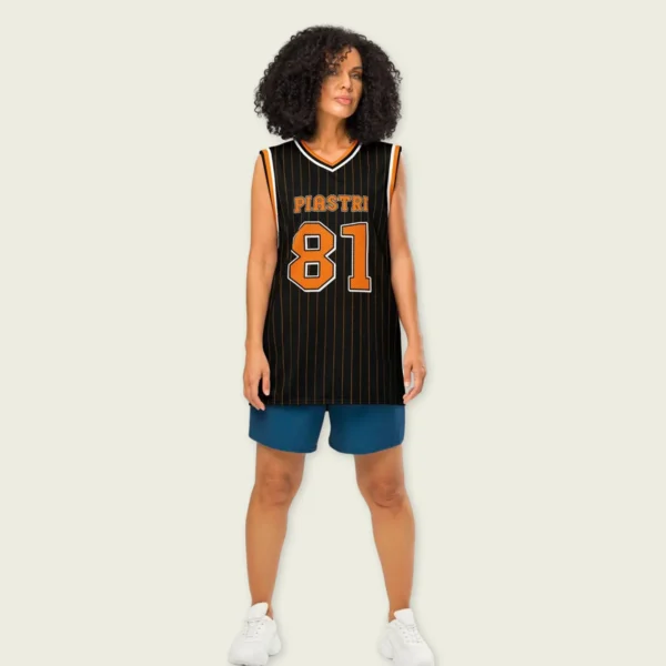 Oscar Piastri McLaren F1 Basketball Jersey BLF18525C1LBX - Pinstripe - Image 5