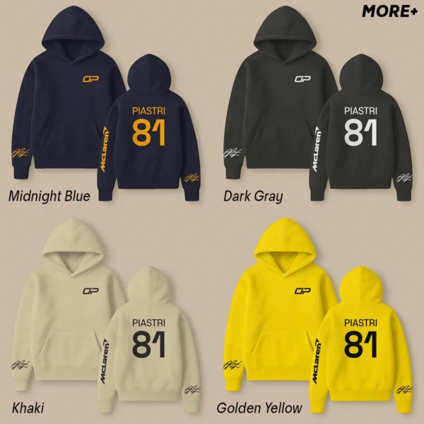 Oscar Piastri McLaren F1 Fashion Clothing For Racing Fans Unisex Hoodie BLOP25425 - Black - Image 6