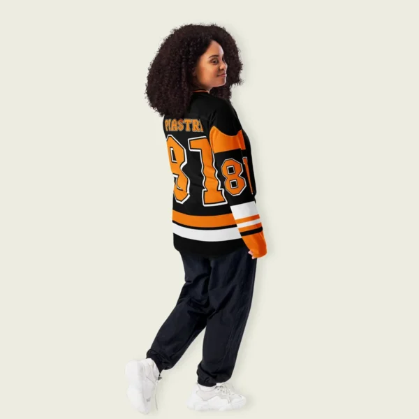 Oscar Piastri McLaren F1 V Neck Hockey Jersey BLF18525A2HJY - Black Papaya - Image 8
