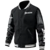 Srixon Exclusive Logo Leather Baseball Jacket Sleeves Golf HOGF300525BB01SR - Black