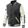 Adelaide Crows AFL Exclusive Logo Leather Baseball Jacket Sleeves HOAFL310525BBJ01ADEL - Gray