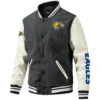 West Coast Eagles AFL Exclusive Logo Leather Baseball Jacket Sleeves HOAFL310525BBJ01WCE - Gray