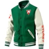 Sydney Swans AFL Exclusive Logo Leather Baseball Jacket Sleeves HOAFL310525BBJ01SYD - Green