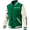 TaylorMade Exclusive Logo Leather Baseball Jacket Sleeves Golf HOGF300525BB01TM - Green