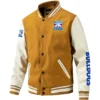 Western Bulldogs AFL Exclusive Logo Leather Baseball Jacket Sleeves HOAFL310525BBJ01WB - Yellow
