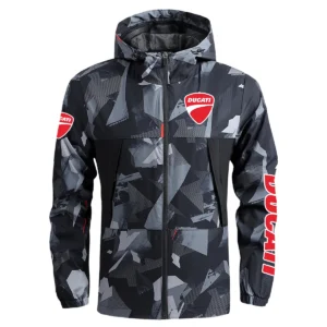 Ducati Exclusive Logo Outdoor Coat Waterproof HOMOT030625A01DUC - Black