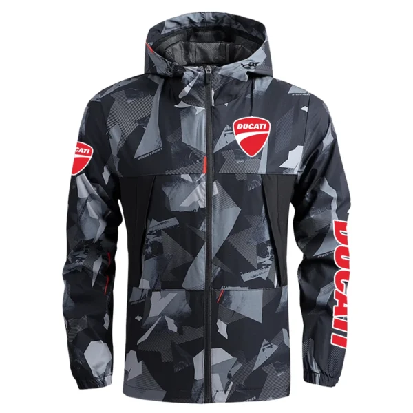 Ducati Exclusive Logo Outdoor Coat Waterproof HOMOT030625A01DUC - Black