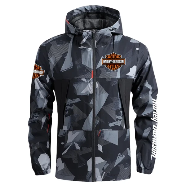 Harley-Davidson Exclusive Logo Outdoor Coat Waterproof HOMOT030625A01HD - Black