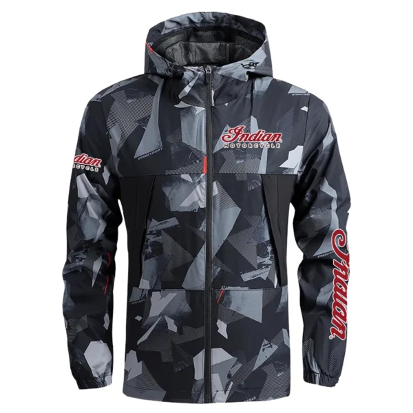 Indian Motorcycle Exclusive Logo Outdoor Coat Waterproof HOMOT030625A01IND - Black