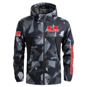 Kawasaki Exclusive Logo Outdoor Coat Waterproof HOMOT030625A01KAW - Black