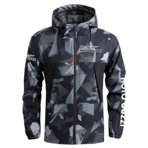 Moto Guzzi Exclusive Logo Outdoor Coat Waterproof HOMOT030625A01MGU - Black